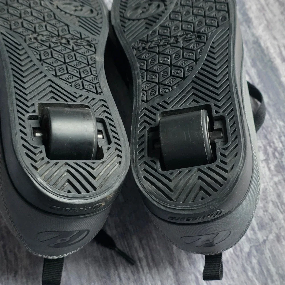 Heelys Kids Gray Lace‎ Up Roller Shoes Sneakers Size 4 Youth